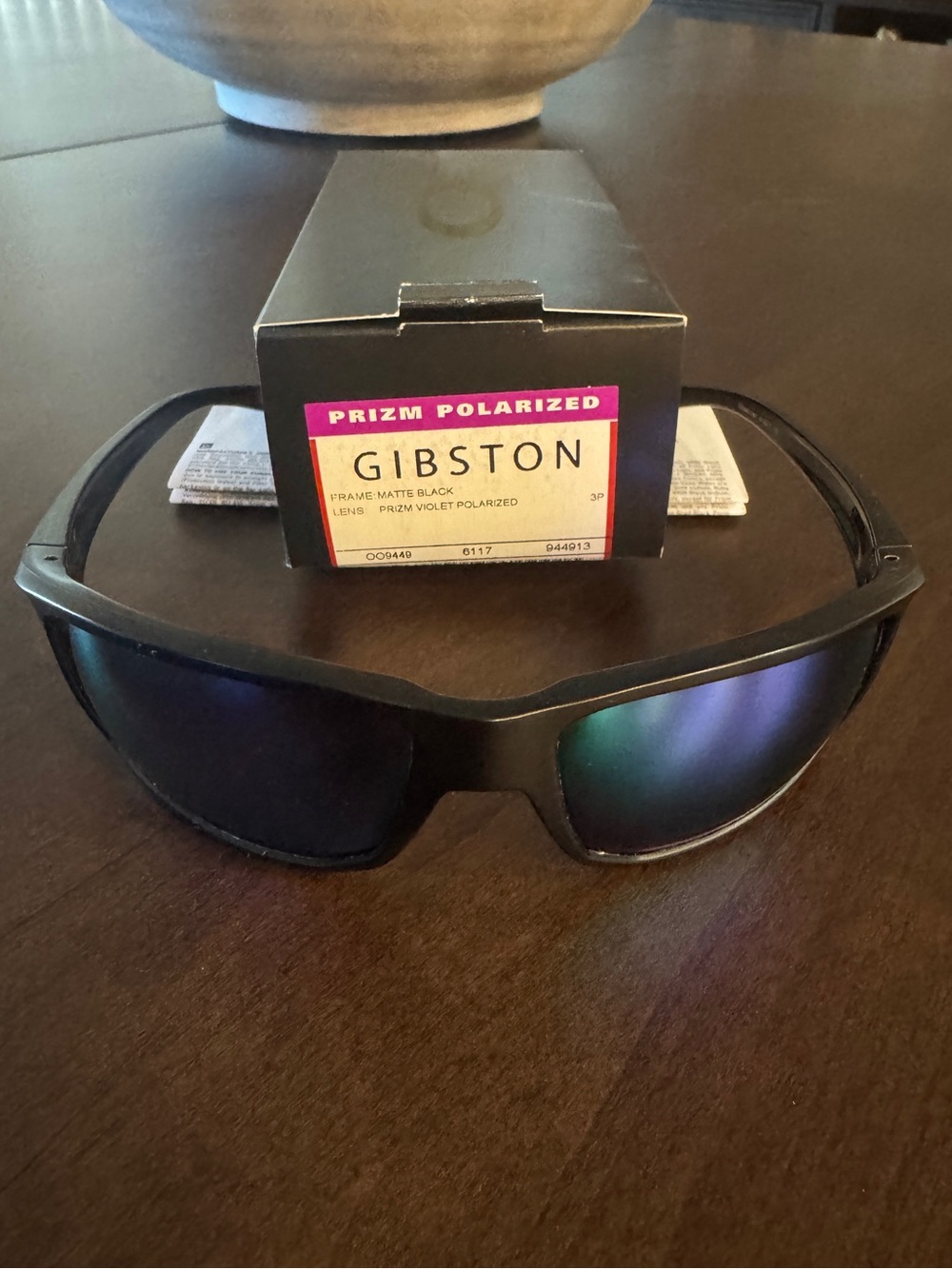 Oakley Gibston Matte Black Sunglasses with Violet-Reflective Prizm Lenses